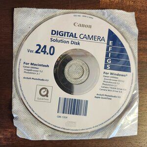 Canon Digital Camera Solution Disc Ver 24.0 Software EFIGS for Windows and MAC